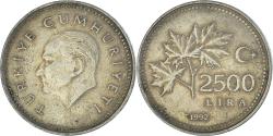 World Coins - Coin, Turkey, 2500 Lira, 1992