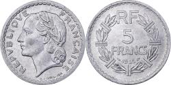World Coins - France, 5 Francs, Lavrillier, 1945, Paris, Aluminum, , KM:888b.1