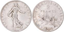 World Coins - Coin, France, Semeuse, 2 Francs, 1900, Paris, , Silver, KM:845.1