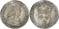 World Coins - France, Louis XIV, 1/4 Écu à la mèche longue, 1651, Bayonne, Silver