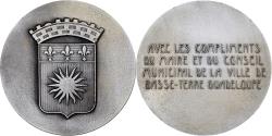 World Coins - Guadeloupe, Medal, La Ville de Basse-Terre, Silvered bronze,