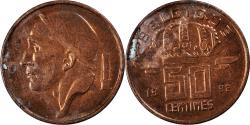 World Coins - Coin, Belgium, 50 Centimes, 1992