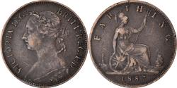 World Coins - Coin, Great Britain, Victoria, Farthing, 1887, British Royal Mint,