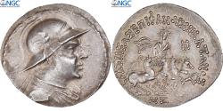 Ancient Coins - Baktrian Kingdom, Plato, Tetradrachm, ca. 145-140 BC, Silver, NGC,