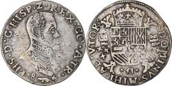World Coins - Coin, Spanish Netherlands, Philip II, 1/2 Philipsdaalder, 1/2 Ecu, 1589/7