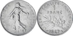 World Coins - Coin, France, Semeuse, Franc, 1967, Paris, , Nickel, KM:925.1