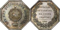 World Coins - France, Token, Notaires de l'Arrondissement de Cosne, Nièvre, 1835, Silver