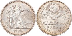 World Coins - Coin, Russia, USSR, Rouble, 1924, Leningrad, , Silver, KM:90.1