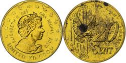 World Coins - United Kingdom, 20 Euro Cent, Fantasy euro patterns, 2002, Brass,