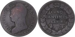 World Coins - Coin, France, Dupré, 5 Centimes, AN 7/5, Lille, , Copper, Gadoury:126