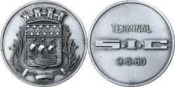 World Coins - France, Medal, Terminal S.I.C, Paris, 1980, Silvered bronze,