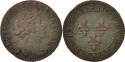 World Coins - Coin, France, Louis XIII, Double tournois, buste laurée et drapé, Double