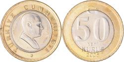 World Coins - Coin, Turkey, 50 New Kurus, 2005, Istanbul, , Bi-Metallic, KM:1168