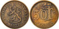 World Coins - Coin, Finland, 50 Penniä, 1971, , Aluminum-Bronze, KM:48