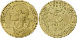 World Coins - France, 5 Centimes, Marianne, 1980, Pessac, Aluminum-Bronze,