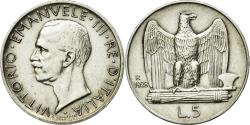 World Coins - Coin, Italy, Vittorio Emanuele III, 5 Lire, 1928, Rome, , Silver