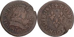 World Coins - Coin, France, Louis XIII, Double tournois, buste juvénile au col fraisé