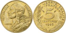 World Coins - France, 5 Centimes, Marianne, 1986, Pessac, Aluminum-Bronze,