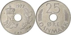World Coins - Denmark, Margrethe II, 25 Öre, 1977, Copenhagen, Copper-nickel,