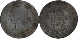 World Coins - France, 5 Centimes, Dupré, AN 7/5, Paris, Copper, , Gadoury:126