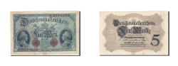 World Coins - Banknote, Germany, 5 Mark, 1914, 1914-08-05, KM:47b, VF(30-35)