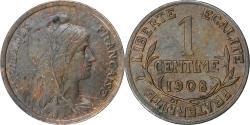 World Coins - France, Centime, Daniel-Dupuis, 1908, Paris, Bronze, , Gadoury:90