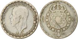 World Coins - Sweden, Gustaf V, Krona, 1942, Silver, , KM:814