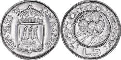 World Coins - Coin, San Marino, 5 Lire, 1973