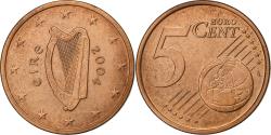 World Coins - Ireland, 5 Euro Cent, 2004, Copper Plated Steel,
