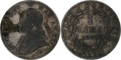 World Coins - Vatican, PAPAL STATES, Pius IX, 1 Lire, 1866, Rome, Silver,