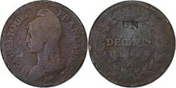 World Coins - France, Decime, Dupré, AN 4 (1795-96), Paris, Bronze, , Gadoury:186