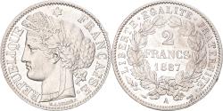 World Coins - Coin, France, Cérès, 2 Francs, 1887, Paris, , Silver, Gadoury:530a