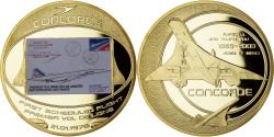 World Coins - France, Medal, Concorde, Premier vol commercial Paris-Rio de Janeiro, 2003