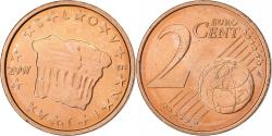 World Coins - Slovenia, 2 Euro Cent, 2007, Vantaa, Copper Plated Steel,