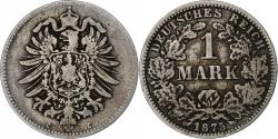 World Coins - Coin, GERMANY - EMPIRE, Wilhelm I, Mark, 1875, Frankfurt, , Silver