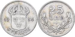 World Coins - Sweden, Gustaf V, 25 Öre, 1934, Silver, , KM:785