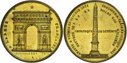 World Coins - France, Token, Obélisque de Louxor, 1831, Brass, Montagny,