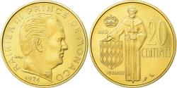 World Coins - Coin, Monaco, Rainier III, 20 Centimes, 1974, FDC, , Aluminum-Bronze