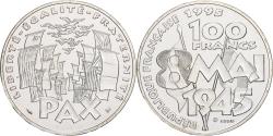 World Coins - France, 100 Francs, Commémoration de l'Armistice, 1995, MDP, Pattern, Silver