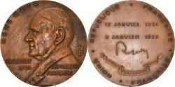 World Coins - France, Medal, Président René Coty, Union Française, Politics, 1959, Coeffin