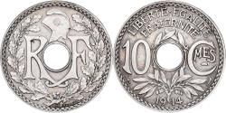 World Coins - France, 10 Centimes, Lindauer, 1914, Paris, Cmes souligné, Nickel,