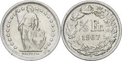 World Coins - Switzerland, 1/2 Franc, 1967, Bern, Silver, , KM:23