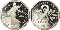 World Coins - Coin, France, Semeuse, 2 Francs, 2001, Paris, Proof, , Nickel