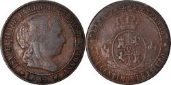 World Coins - Spain, Isabel II, 2-1/2 Centimos, 1866, Copper,