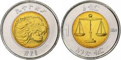 World Coins - Ethiopia, Birr, 2002, Bi-Metallic,