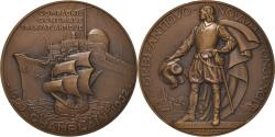World Coins - France, Medal, Compagnie Générale Transatlantique, Champlain, 1932, Delamarre