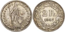 World Coins - Switzerland, 2 Francs, 1947, Bern, Silver, , KM:21