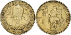 World Coins - Coin, San Marino, 200 Lire, 1997, Rome, , Aluminum-Bronze, KM:366