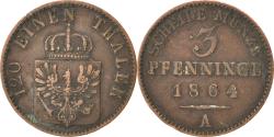 World Coins - Coin, German States, PRUSSIA, Wilhelm I, 3 Pfennig, 1864, Berlin,