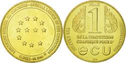 World Coins - France, Medal, Compétition Graphique pour l'Ecu, 1993, , Copper Gilt